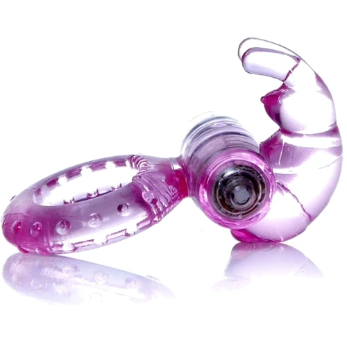 Ерекційне кільце з вібрацією BOSS Series Rabbit Vibro Cock Ring Pink