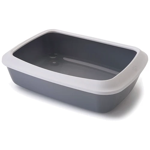 Туалет Savic Iriz Cat Litter Tray с бортиком для котов 50x37x13 см серый (0264_00WG)