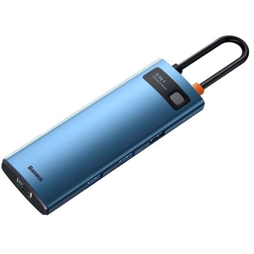 Адаптер Baseus Adapter USB-C to 3xUSB3.0+HDMI+RJ45+USB-C Blue (WKWG000003): Інтерфейс підключення USB-C