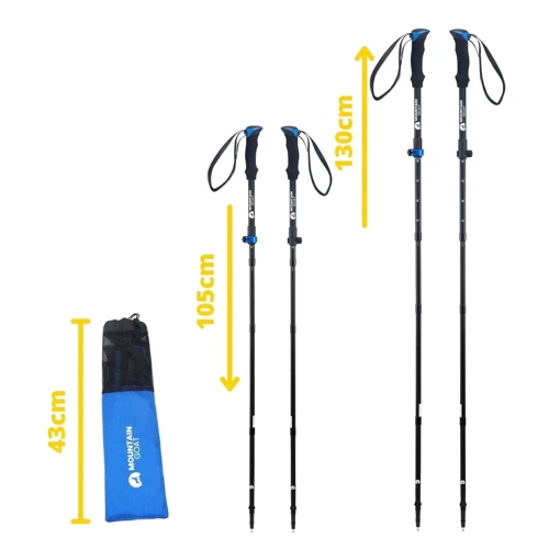 Треккинговая палка Mountain Goat Pro+ Black/Blue 43-130см (MG0007)