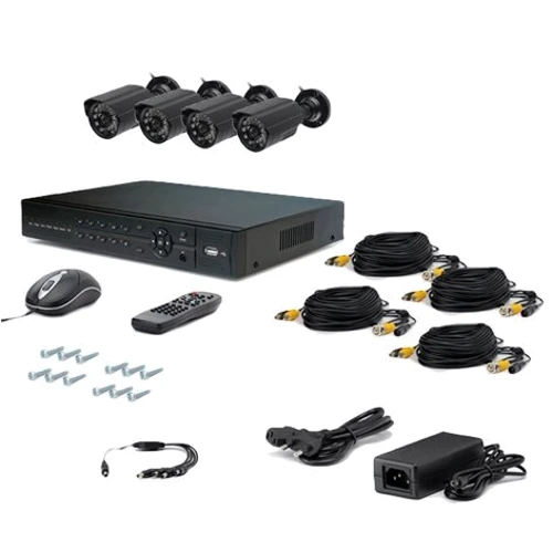 Комплект відеоспостереження CnM SECURE M44-4D0C KIT: Кількість камер в комплекті 4