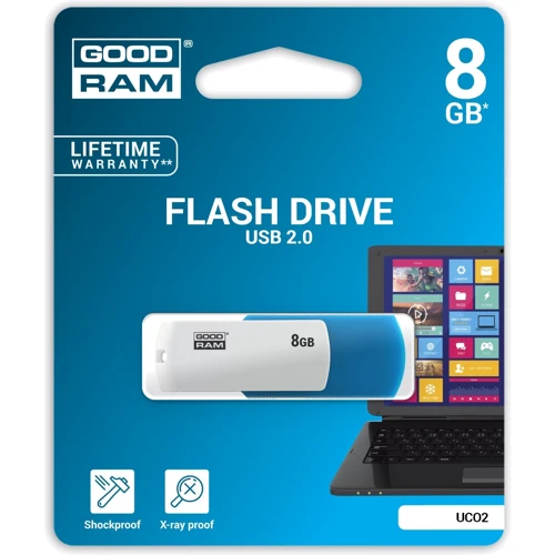 USB-флешка GOODRAM 8GB UCO2 USB 2.0 Mix (UCO2-0080MXR11): Стандарт USB USB 2.0