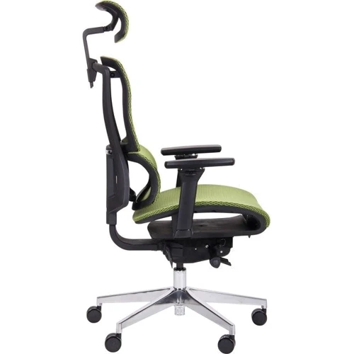 Кресло AMF Agile Black Alum Green (544870): Материал обивки С сеткой
