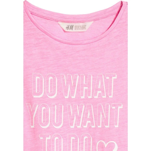 Футболка H & M 5067966 134-140 см рожева: Розмір 134