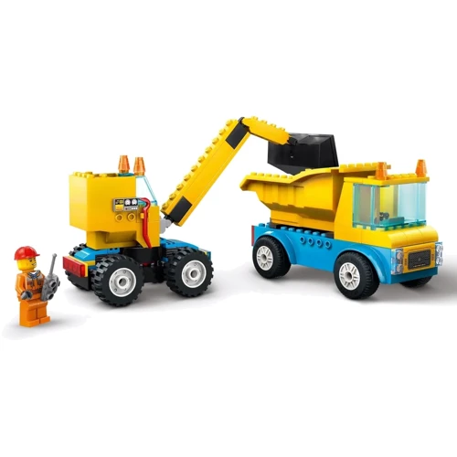 Конструктор LEGO City Будівельні машини та кульовий кран для аварійних робіт (60391): Серія City