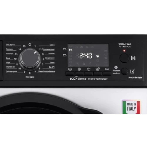 Стиральная машина Ardesto WMI-7140: Загрузка белья (стирка), кг 7
