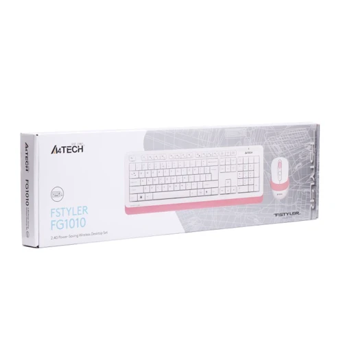 Комплект беспроводной A4Tech Fstyler FG1010 Pink: Подключение беспроводное