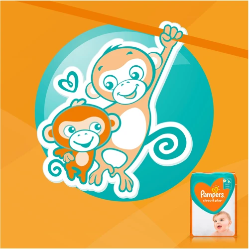 Подгузники Pampers Sleep & Play Midi Размер 3 (6-10 кг), 58 шт (4015400224211): Размер подгузника 3 (M)