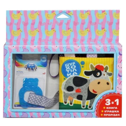 Книжка-шуршалка Mic Коровка мягкая с прорезывателем (3754): Производитель Mic