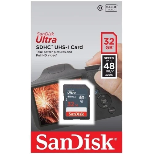Карта пам'яті SanDisk 32GB SDHC class 10 UHS-I Ultra Lite (SDSDUNR-032G-GN3IN): Обсяг 32 ГБ