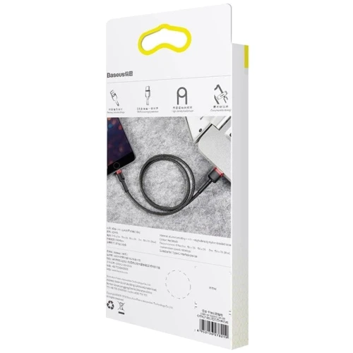 Кабель Baseus USB Cable to Lightning 2.4A 50cm Red/Black (CALKLF-A19) фото 6