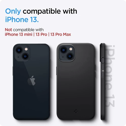 Чехол для iPhone Spigen Thin Fit Black (ACS03510) for iPhone 13: Цвет черный