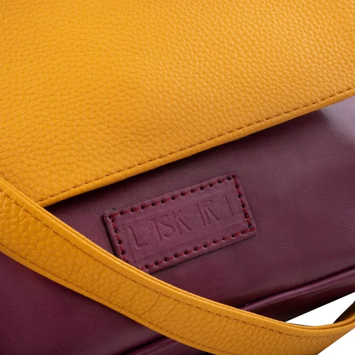 Женская сумка почтальонка Laskara разноцветная (LK-10245-yellow-purple): Страна производитель Чехия