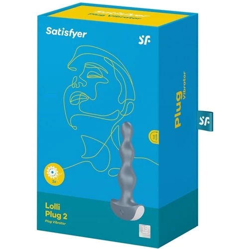 Анальный стимулятор-бусины с двумя моторами Satisfyer Lolli-Plug 2 (ice blue)