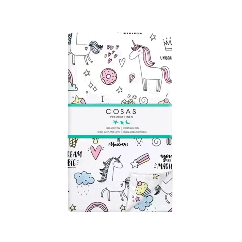 Комплект постельного белья Cosas Unicorn Sweet Rose подростковый 155х215 см (UnicornSweet_Rose_155)