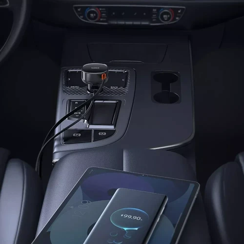 Зарядное устройство Baseus Car Charger USB Enjoyment Pro with Cable 60W Black (C00057800111-00) фото 7