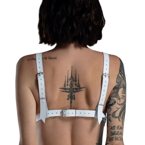 Лиф из натуральной кожи Feral Feelings - Bikini Top White