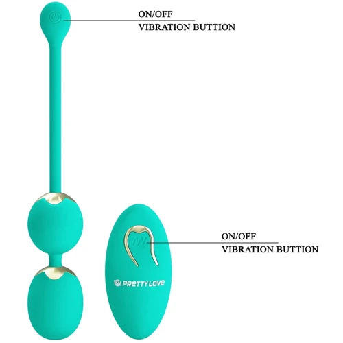 Вагінальні кульки з вібрацією LYBAILE Pretty Love Willie Dream chaser 5 Green (BI-014548W-A4)