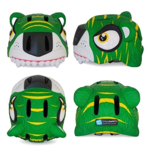 Шлем велосипедный Crazy Safety Зеленый тигр (HEAD-0630: Производитель Crazy Safety
