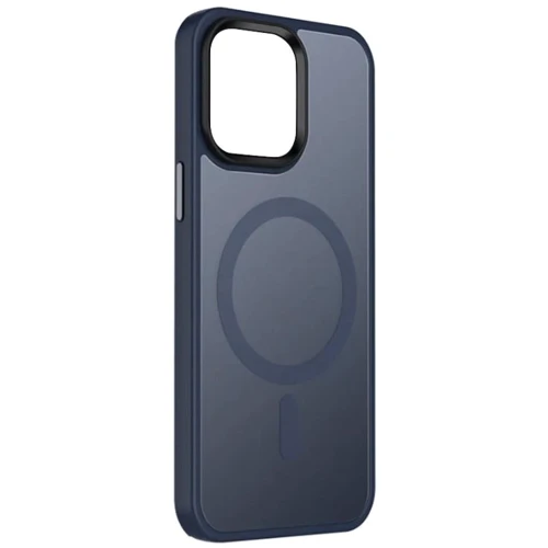 Чехол для iPhone Mobile Case TPU+PC Metal Buttons with MagSafe Colorful Blue for iPhone 15 Pro Max