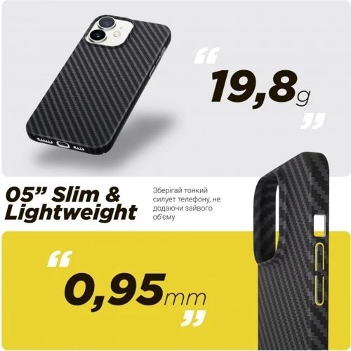 Чехол для iPhone ArmorStandart LikeCarbon MagCase Black for iPhone 12 / 12 Pro (ARM66634): Тип чехла накладка на заднюю часть