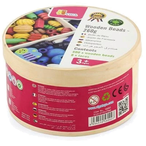 Набір для творчості Viga Toys Дерев'яні бусинки (56002)