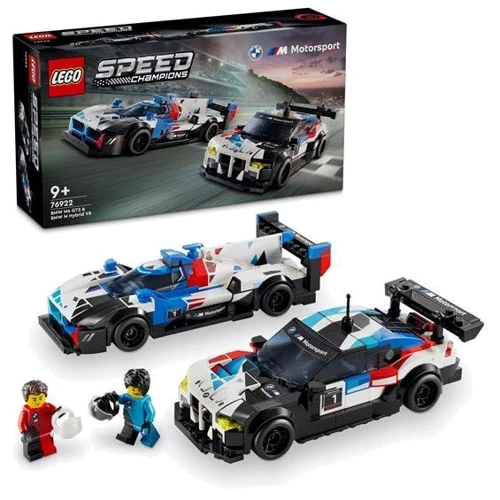 Конструктор LEGO Speed Champions Гоночные автомобили BMW M4 GT3 и BMW M Hybrid V8 676 деталей (76922): Рекомендуемый возраст 9+