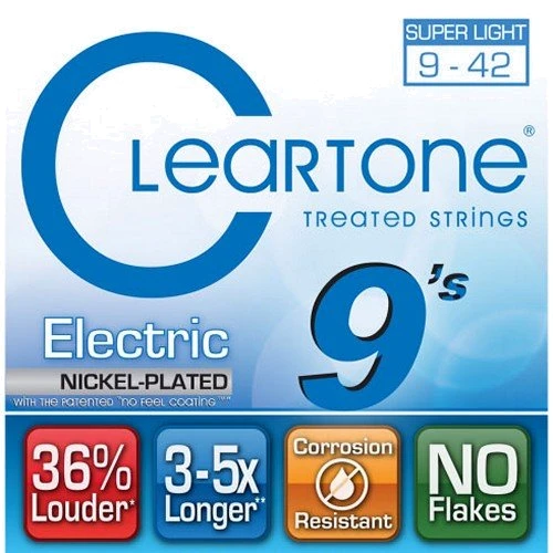 Струна для гитар Струны CLEARTONE 9409 ELECTRIC NICKEL-PLATED SUPER LIGHT 09-42