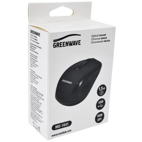 Мышь Greenwave MO-1641 (R0015247) Black: Интерфейс подключения USB