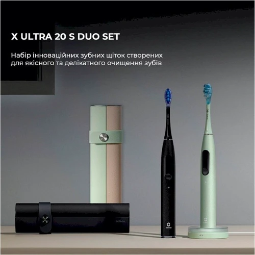Зубна щітка Oclean X Ultra 20 S Duo Set Green+Black (6970810557152)