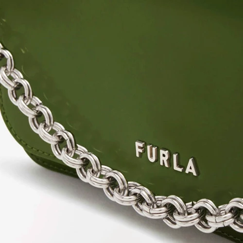 Женская сумка кросс боди Furla Splendida Mini Shoulder Bag зеленая (WB00315BX02090727S): Тип ручки С широким ремнем, Со съемным ремнем, Плечевой ремень, На цепочке, Короткая ручка