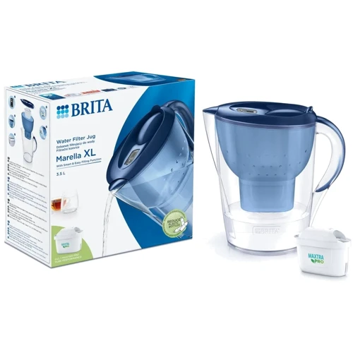 Фільтр-глечик BRITA Marella XL Memo MXPro 3.5 л (2 л очищеної води) з фільтр-картриджем, синій (1052778) фото 1