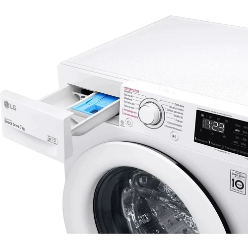 Пральна машина LG F4WN207S3E: Максимальна швидкість віджиму, об / хв 1400