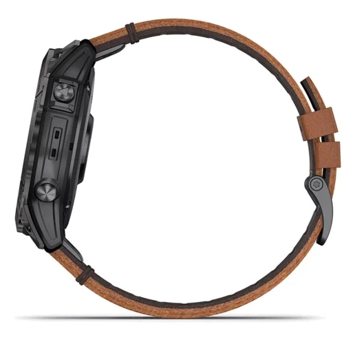 Смарт-часы Garmin Epix Pro (Gen 2) 51mm Sapphire Carbon Grey DLC Titanium with Chestnut Leather Band (010-02804-30): Особенности С сапфировым стеклом, С большой автономностью, Водонепроницаемые, MP3-плеер, Бесконтактная оплата