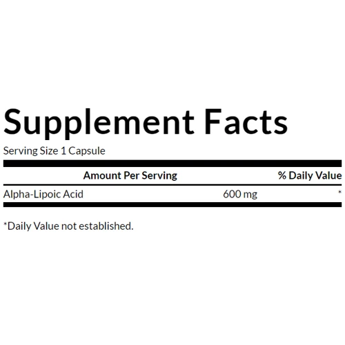Swanson Alpha Lipoic Acid Альфа-ліпоєва кислота 600 мг 60 капсул: Тип Альфа-липоевая кислота