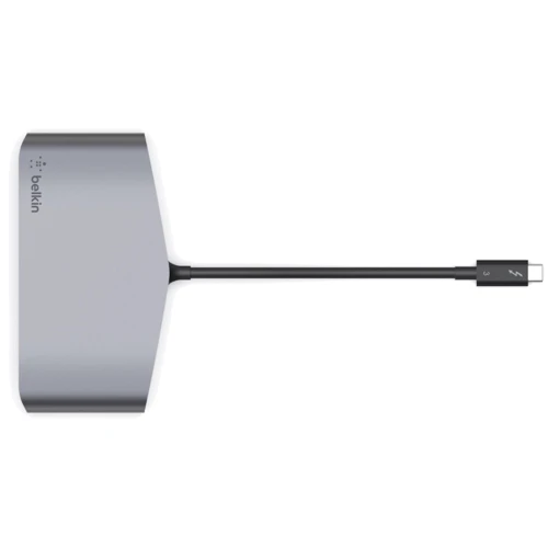 Адаптер Belkin Adapter USB-C to 2xHDMI+RJ45+2xUSB Thunderbolt 3 Mini Dock Black (F4U098BT): Додаткові роз'єми USB OTG, Ethernet, HDMI