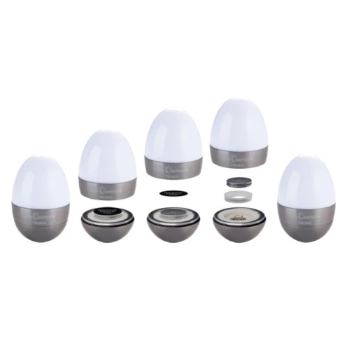 Светильник-ночник Troika Eggtivate, с датчиком вибрации, стальной (EGG10/TI): Тип питания От батареек