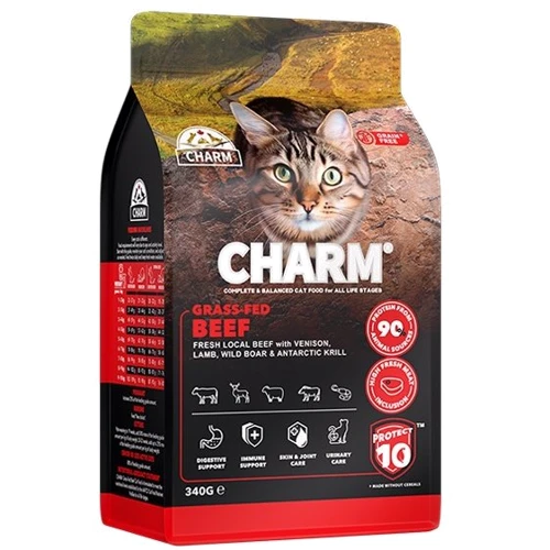 Сухой корм Charm Grass-Fed Beef Бычки выкормленные на траве беззерновой для котов 0.34 кг (59690)