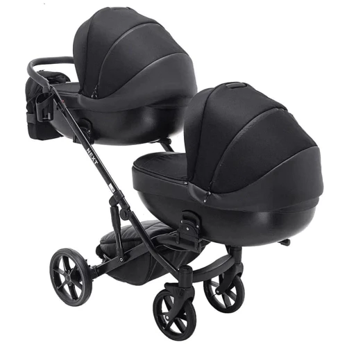 Коляска 2 в 1 для двійні Bair Next DUO Soft 02 чорний: Ширина шасі 60