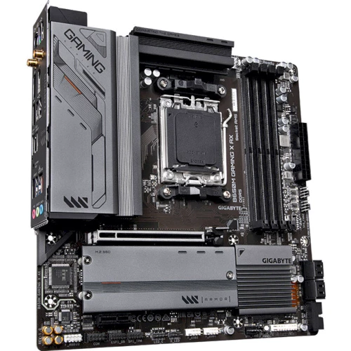 GIGABYTE B650M GAMING X AX: Роз'єми на платі СОМ, SATA 3.0, M.2