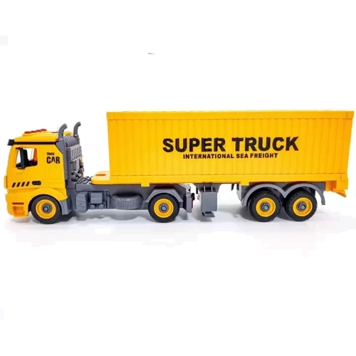 Конструктор на саморезах Heavy Truck контейнеровоз, отвертка, св., зв., 74 дет. (YW9086A)