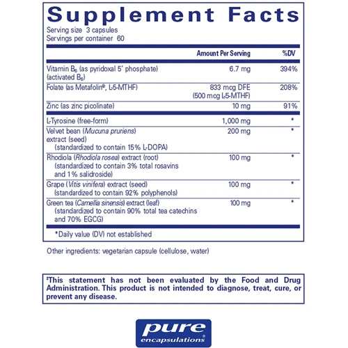 Pure Encapsulations DopaPlus 180 caps (PE-01455): Форма випуску капсули