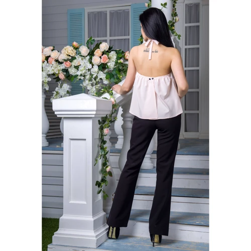 Топ FLFashion Флейта ЖБФ 1081 42-44 бежевый без рукава: Состав Хлопок, Полиэстер