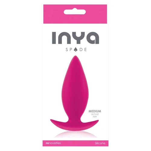 NS Novelties Inya Spades Medium - средняя анальна пробка, 10x3.8 см, розовый
