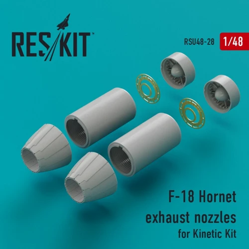 Выхлопные сопла RESKIT для самолёта F-18 Hornet для набора (Kinetic Kit)