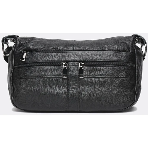 Женская сумка через плечо Borsa Leather черная (K1105-black)