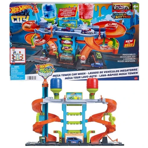 Игровой набор Hot Wheels Автомойка Мегабашня (HDP05)