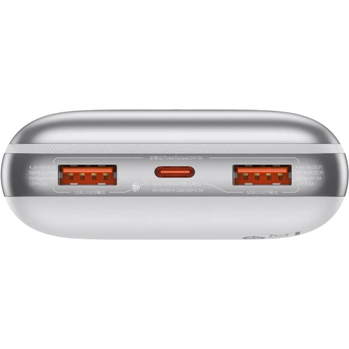 Зовнішній акумулятор Baseus Power Bank 20000mAh Bipow Pro Digital Display PD 22.5W White (PPBD030002) фото 6