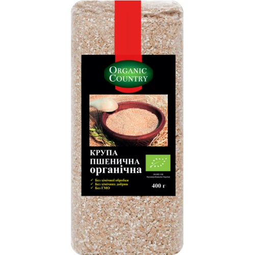 Крупа пшенична органічна, Organic Country, 400 г (WT3176)