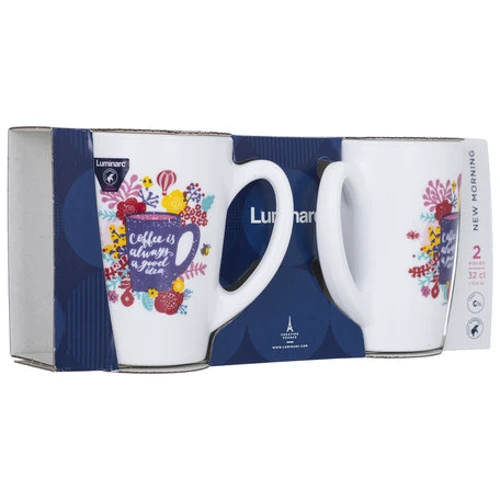 Набір чашок Luminarc New Morning Coffe Is Always A Good Idea 2х320 мл (P5148): Кількість 2